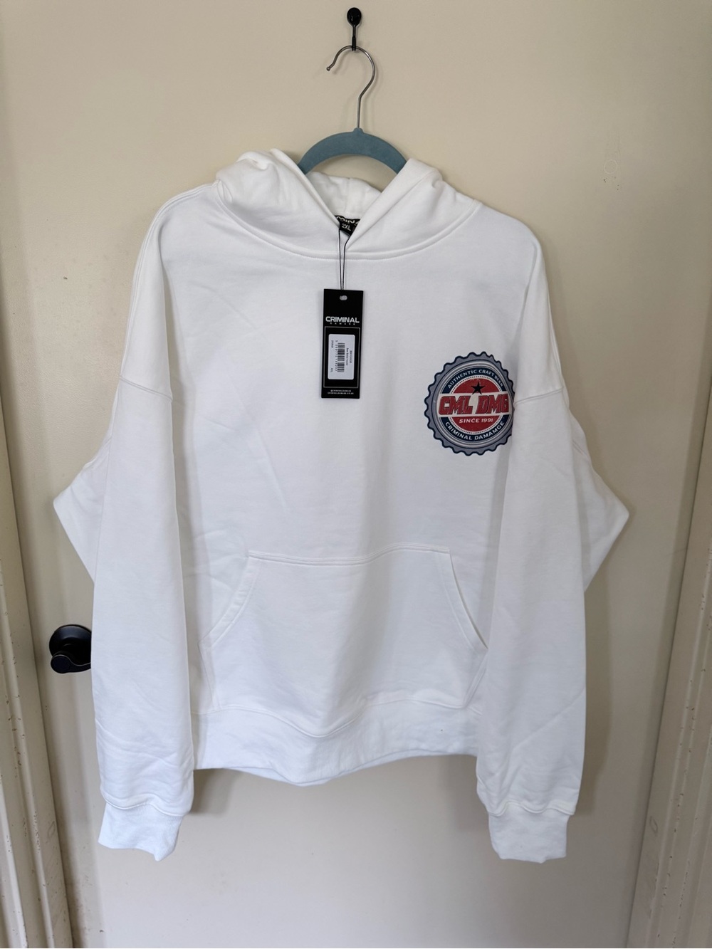 Criminal Damage Beer Bottle Graphic Cotton Hoodie